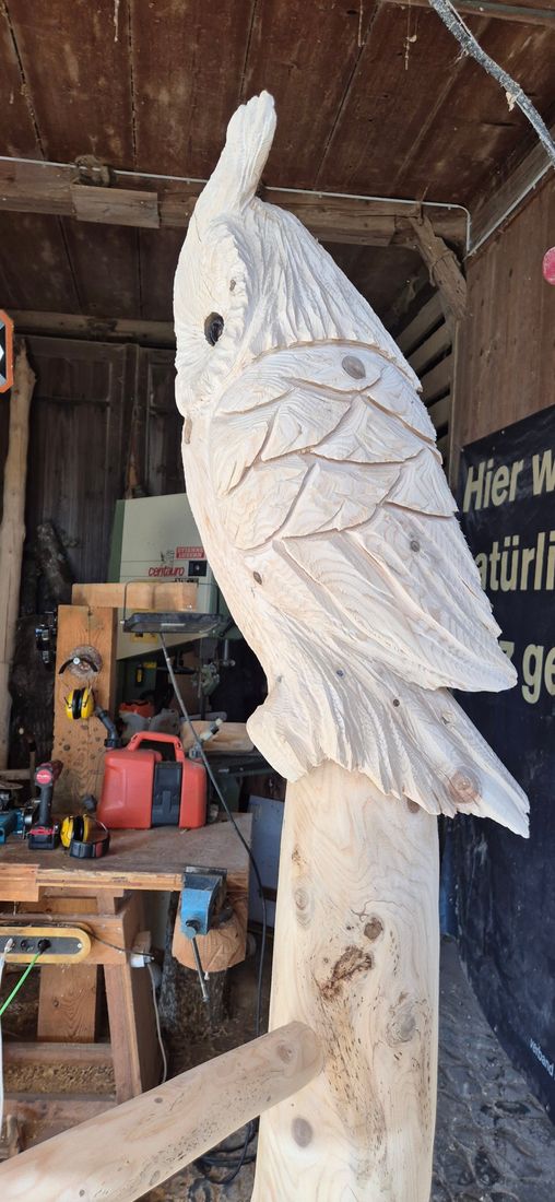 Eule für den Pflanztrog aus Holz