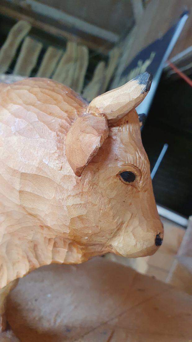 Kalb aus Holz